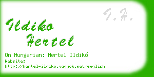 ildiko hertel business card